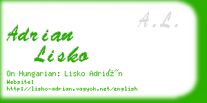 adrian lisko business card